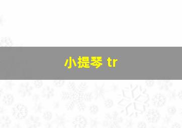 小提琴 tr